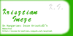 krisztian incze business card